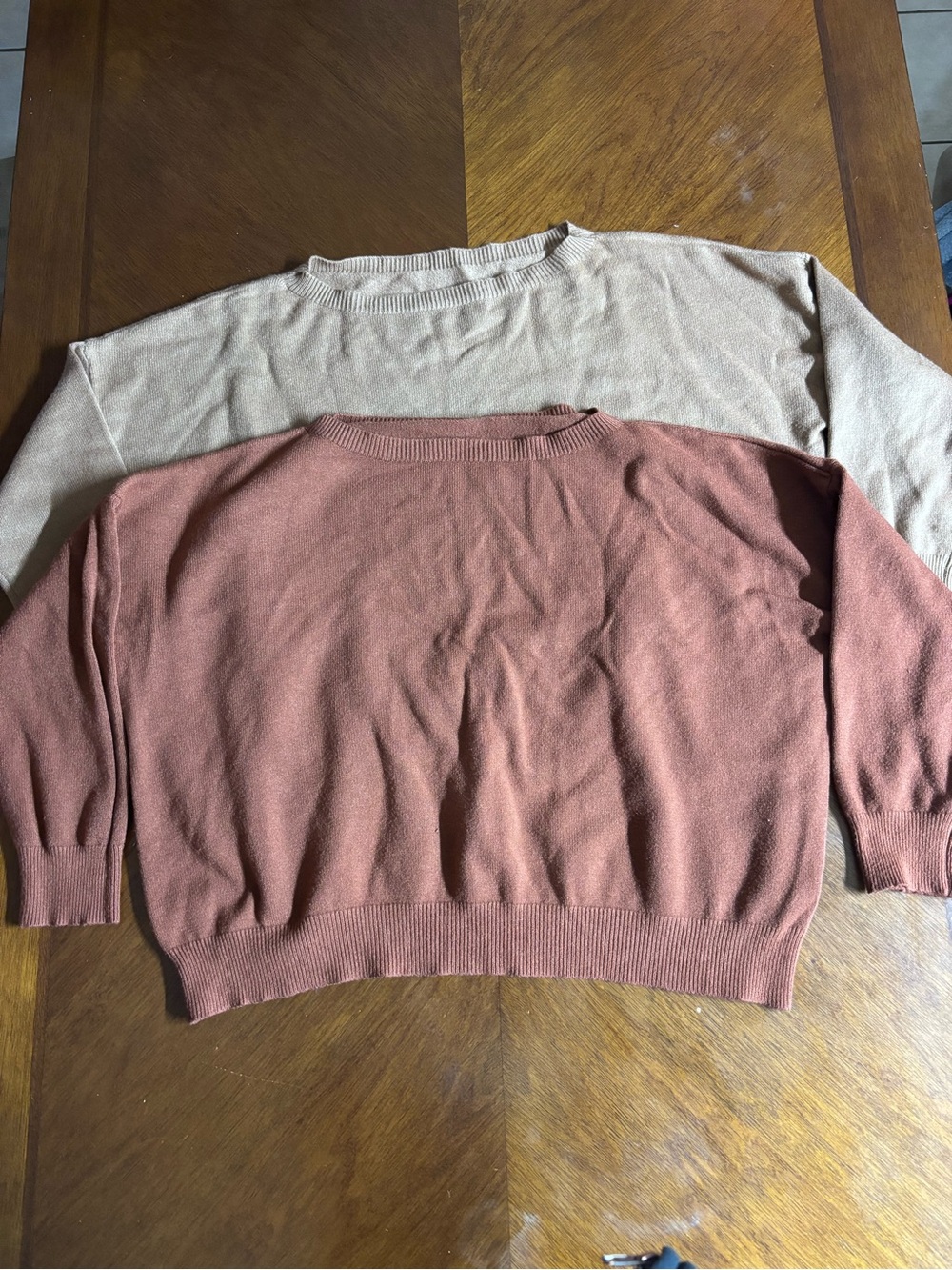 Crewneck Sweater - Brown and Beige